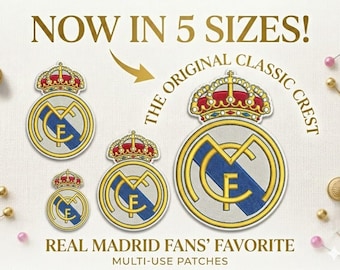 Real Madrid Logo Embroidery Design, Football Club Logo, Multiple Formats, 5 size (Instant Download)