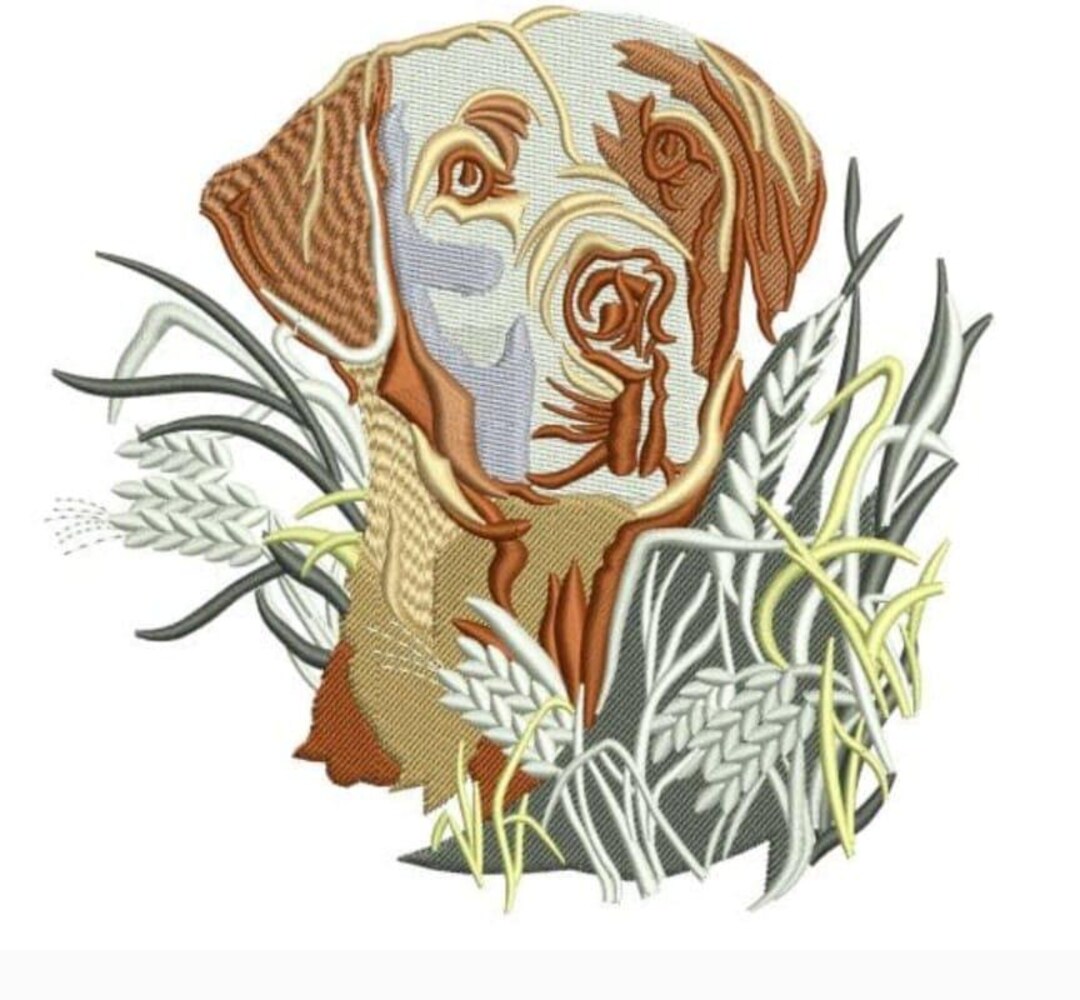 Hunting Dogs Patterns Labrador Dog Embroidery Design, Hunting Dog Pattern (instant Download ...