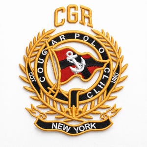 Diseño de bordado del Club de Patrulla Costera / Parche de insignia militar de la CGR / Archivo de bordado a máquina de cresta náutica / Logotipo de la espalda de la chaqueta