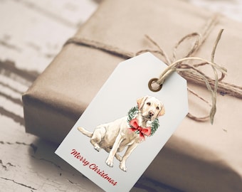 Customizable Labrador Retriever Christmas Gift Tags