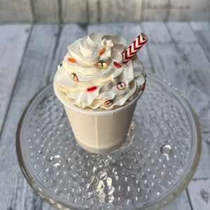 Faux Mini Fall Apple Whipped Cream Coffee Cups, Faux Hot Cocoa Prop, Hot Chocolate Whip Cream Tiered Tray Decor