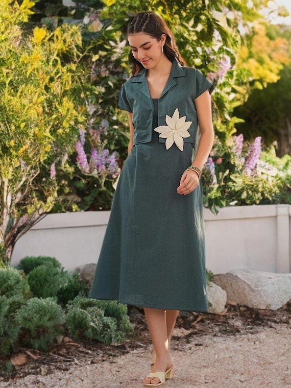 blue midi day dress Stay For The Day Blue Embroidered Midi Dress, Small - The Mint Julep Boutique
