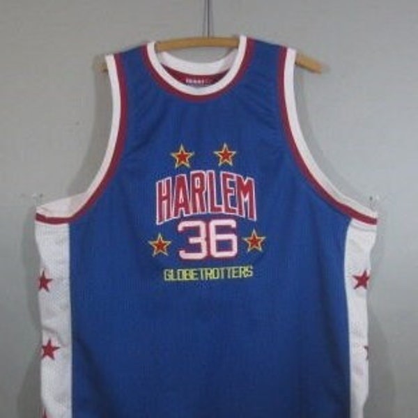 HARLEM GLOBTROTTERS #36 LEMON Jersey, 75 Anniversary, 1927-2002, Meadowlark Lemon, Good Condition, Platinum Fubu, Globetrotters Jersey, xxL