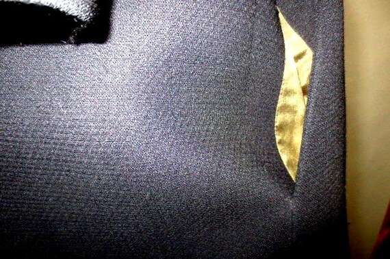 1940's French Wool Princess Coat, Tailored A-Line… - image 9