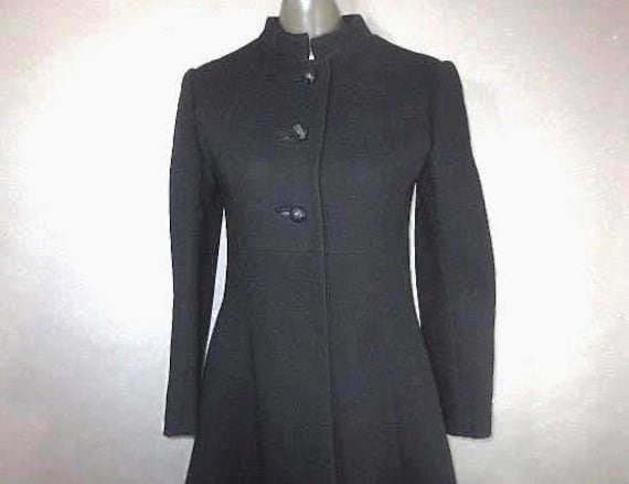 1940's French Wool Princess Coat, Tailored A-Line… - image 2