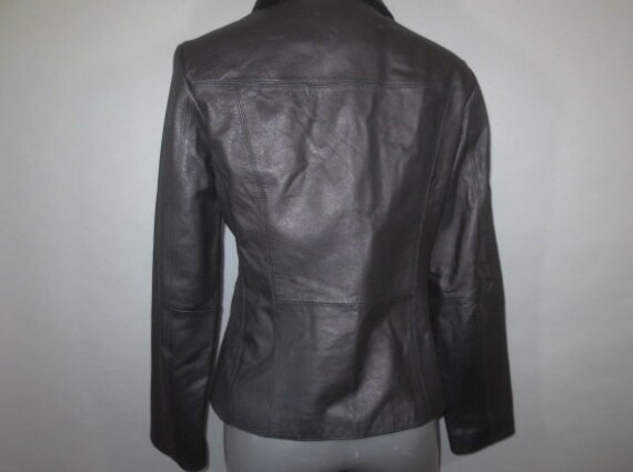 Woman's Black Leather Jacket, WILSON LEATHER Maxi… - image 4