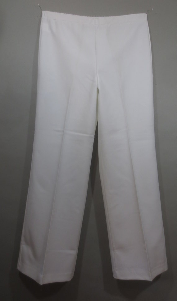 Vintage 1970's DONNKENNY White Polyester Pants, W… - image 6