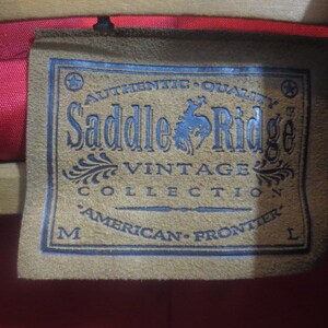 Western Jacket, SADDLE RIDGE, Vintage Collection, Silver Metal Studs and Button, Rayon Wool Blend, Med. image 7