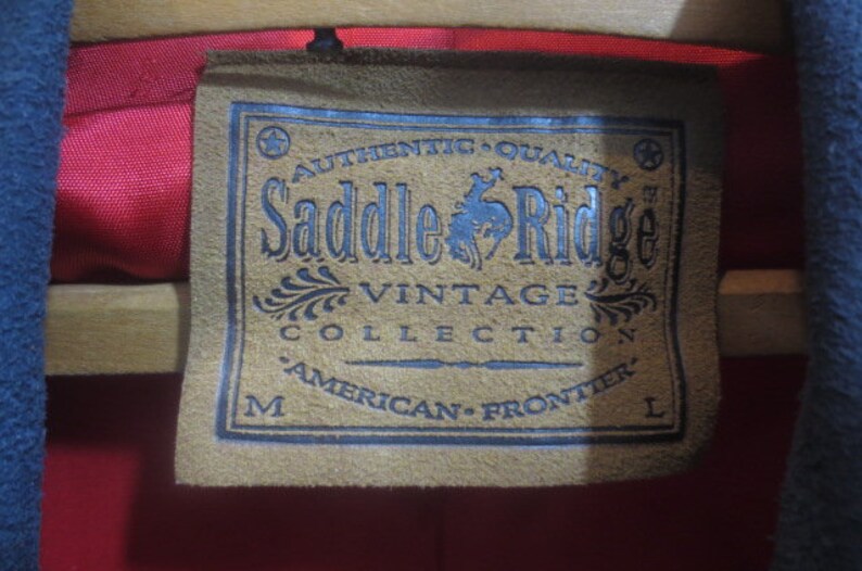 Western Jacket, SADDLE RIDGE, Vintage Collection, Silver Metal Studs and Button, Rayon Wool Blend, Med. image 7