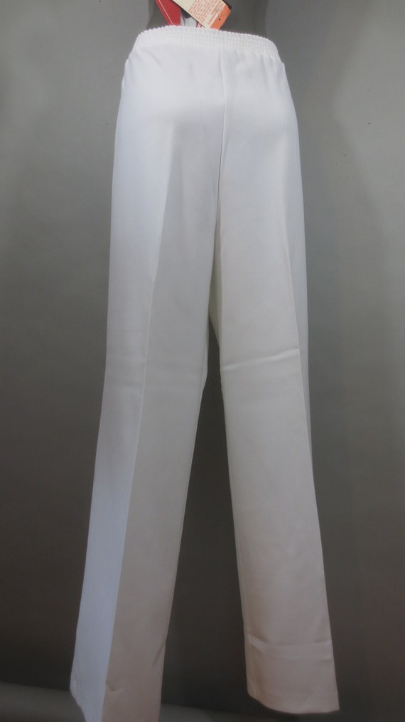 Vintage 1970's DONNKENNY White Polyester Pants, W… - image 4