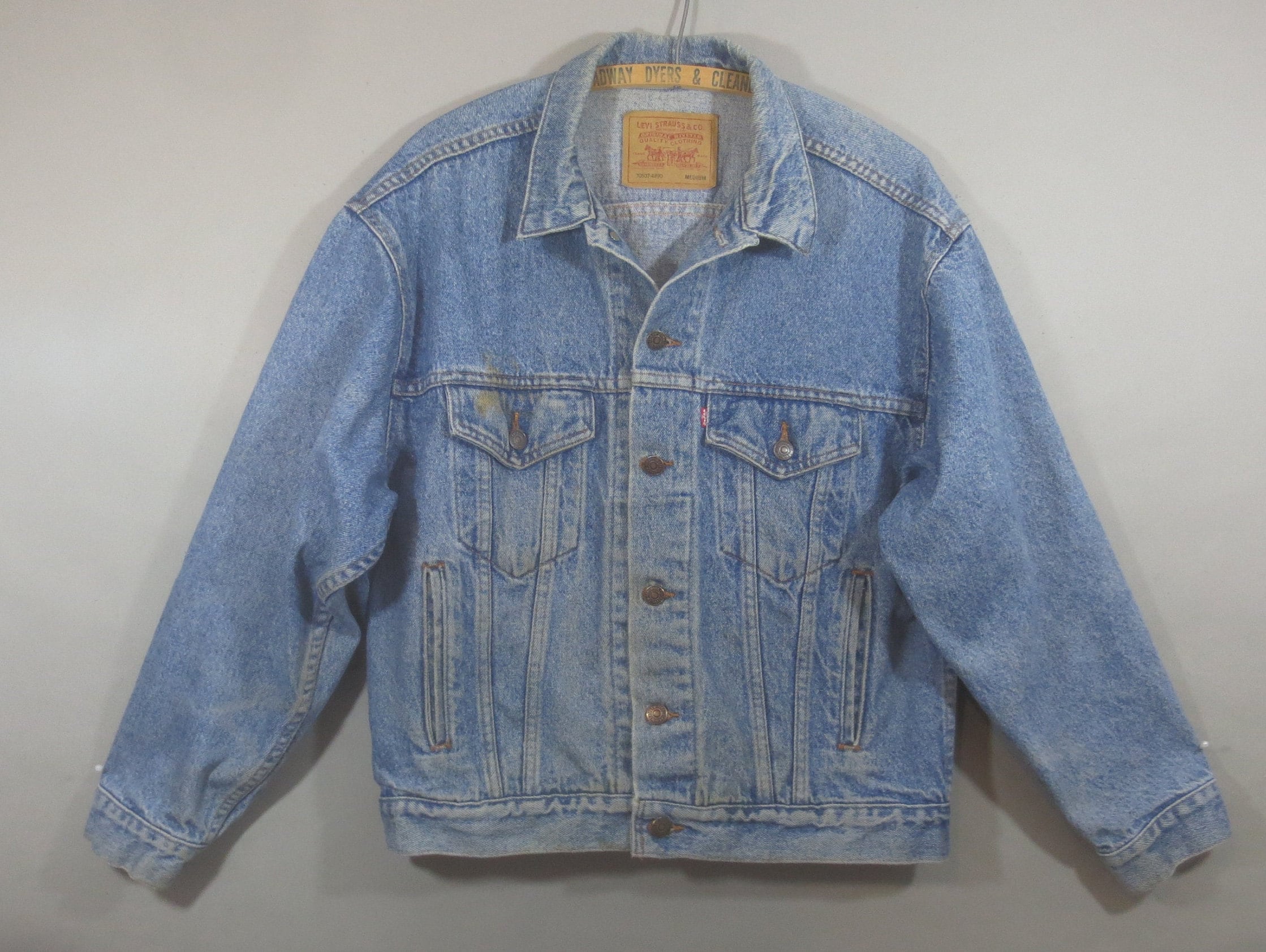 Vintage LEVI Jacket, Faded Blue Denim, Levi Trucker Jacket