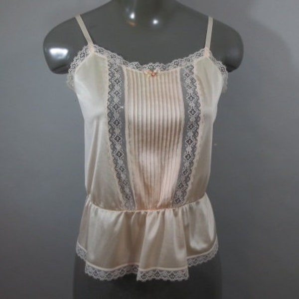 Vintage 1960's Camisole, J.C.PENNY'S, Adjustable Straps, Elastic Waist,100% Nylon, Made in USA, New Condition, Size 32