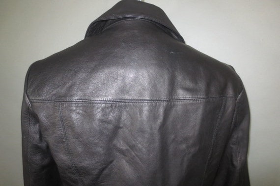 Woman's Black Leather Jacket, WILSON LEATHER Maxi… - image 5