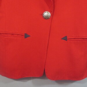Western Jacket, SADDLE RIDGE, Vintage Collection, Silver Metal Studs and Button, Rayon Wool Blend, Med. image 3