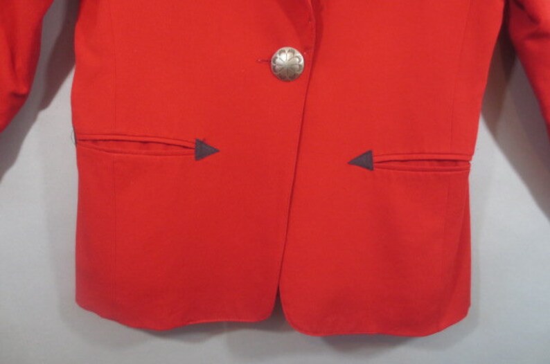 Western Jacket, SADDLE RIDGE, Vintage Collection, Silver Metal Studs and Button, Rayon Wool Blend, Med. image 3
