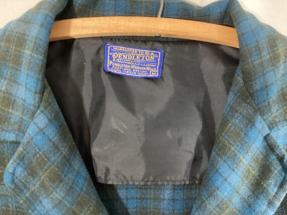 Vintage 1960's PENDLETON Jacket, Three Leather Bu… - image 3