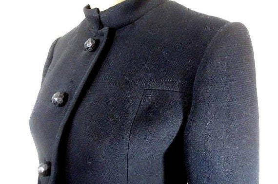 1940's French Wool Princess Coat, Tailored A-Line… - image 5