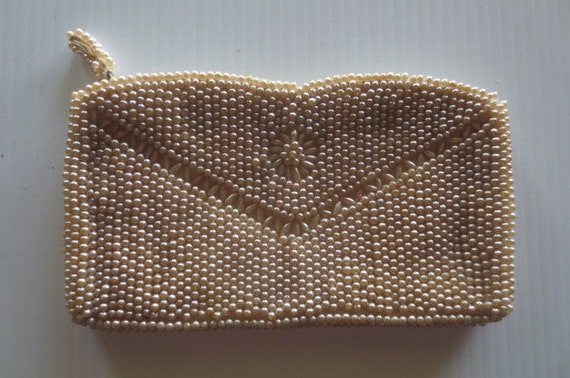 3 Vintage 1950-60's Beaded Purses, Clutch Style, … - image 8