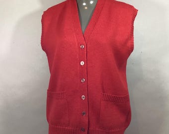 JUDY's OWN All Wool Button Front Cardigan Vest, British Hong Kong M