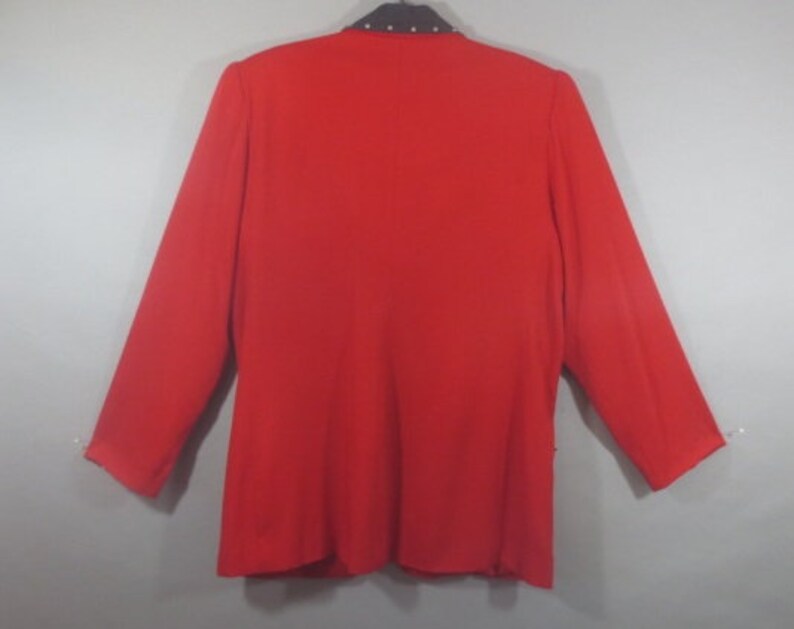 Western Jacket, SADDLE RIDGE, Vintage Collection, Silver Metal Studs and Button, Rayon Wool Blend, Med. image 4