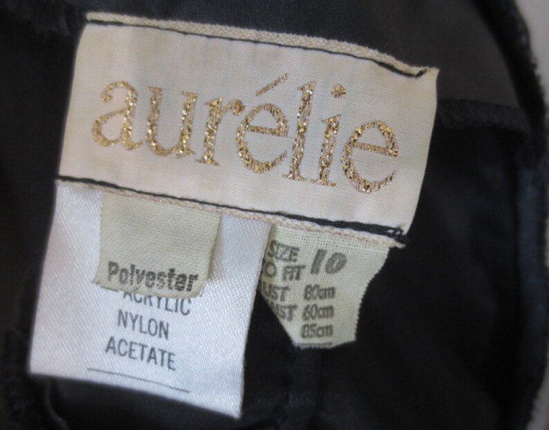 8. Black and Silver Stripe Skirt,Gathered at Drop Waist SALE..Vintage 1980/'s Party Dress,Open Back,AURELIE,Velveteen Top with Drop Waist