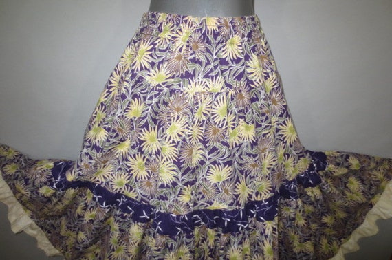 1980's Full Skirt, Hippie Tiered Skirt, Peasant S… - image 2