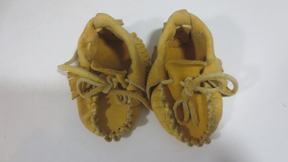 Handmade Baby Moccasins, Soft Deer hide Moccasins… - image 5