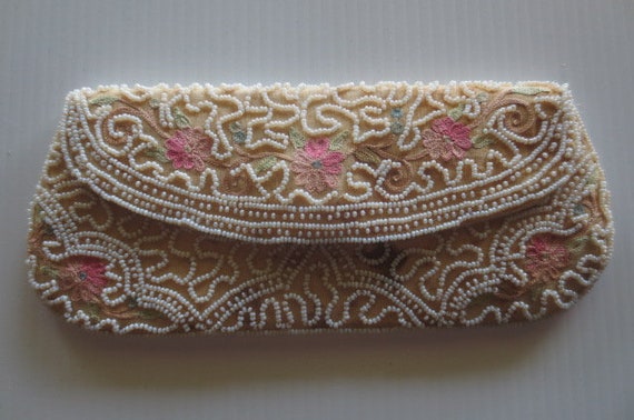 3 Vintage 1950-60's Beaded Purses, Clutch Style, … - image 5