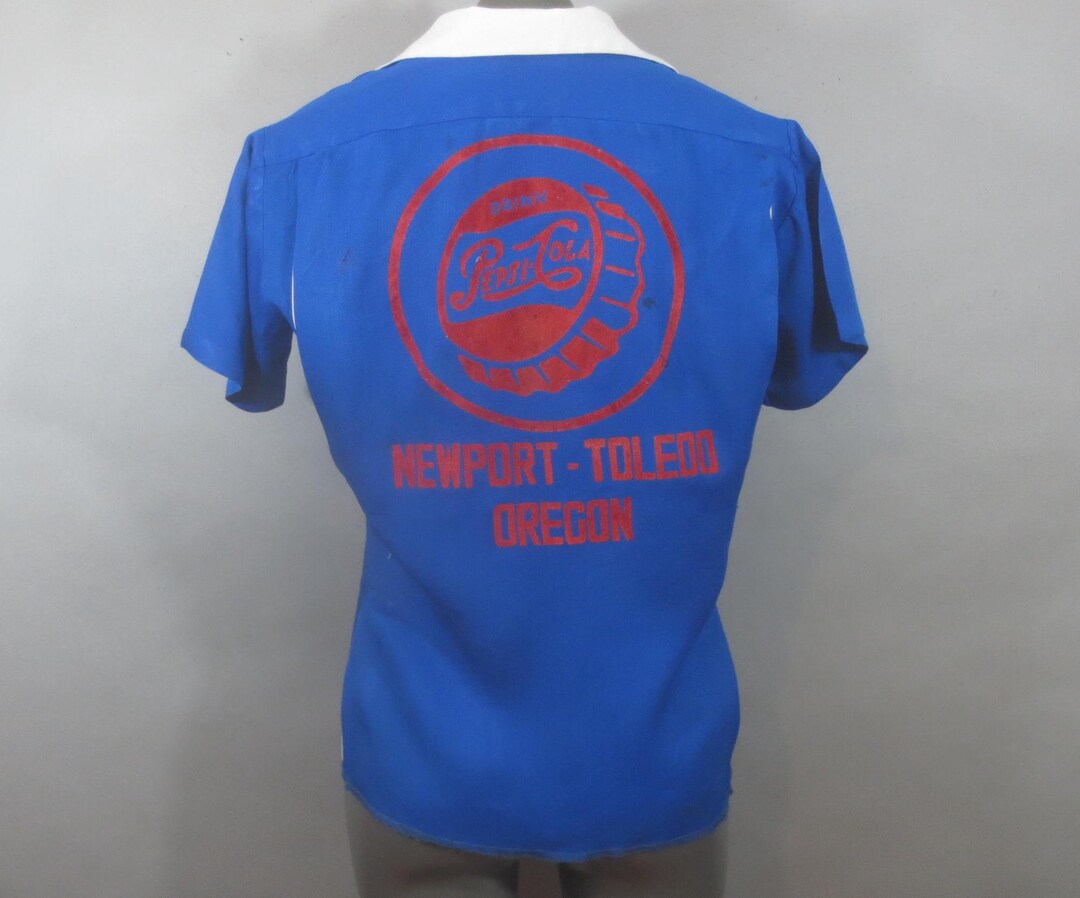 Chemise De Bowling Vintage King Louie - Patch Pepsi Oklahoma YBA Robby - Années 70 - Taille 12