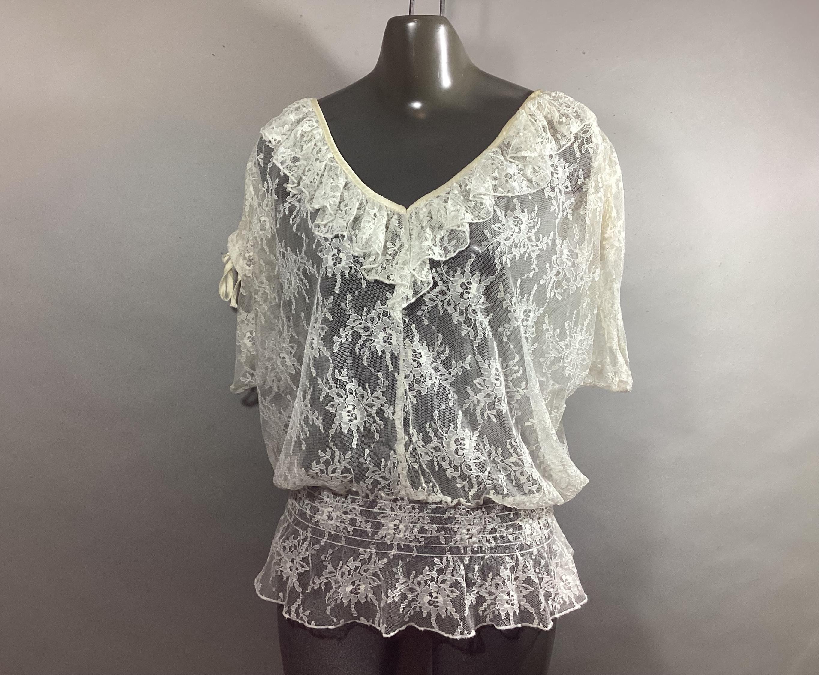 Drawstring Ruffle Top - Etsy