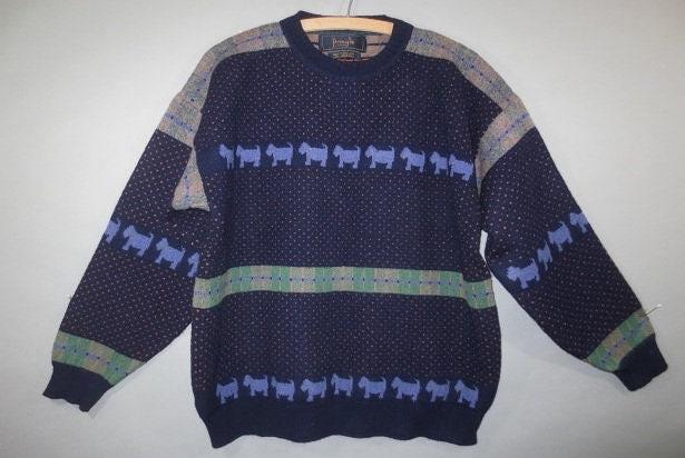 Pringle of Scotland, Scotty Dog Sweater, PRINGLE Label, Made in Scotland, 100% Lambswool, Good Condition