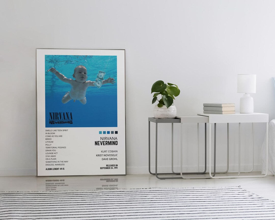 Nirvana Nevermind Album Cover Poster | Nirvana Wall Art | 90s Room ...