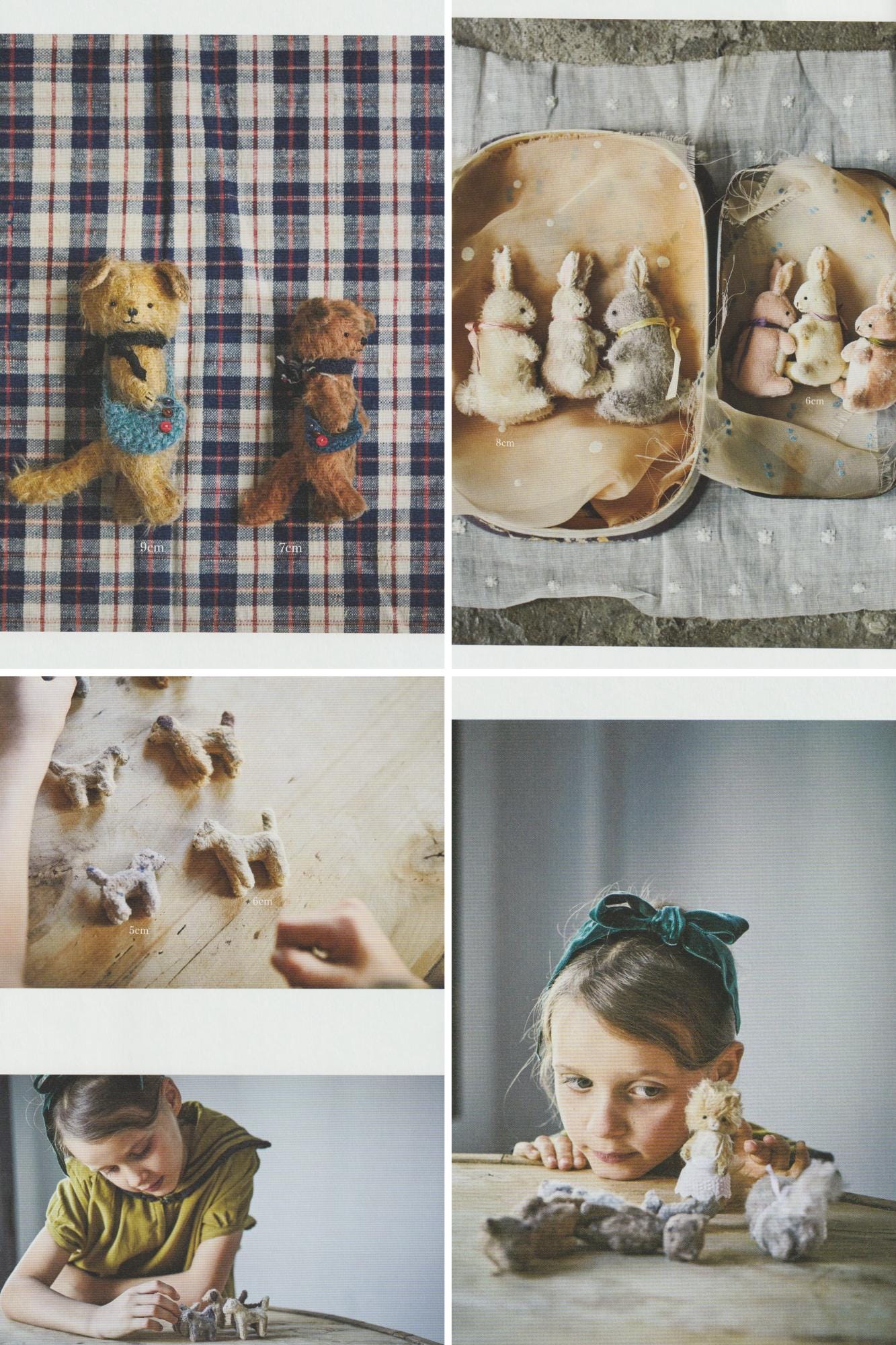 英語 + 日本語 - アンティーク（ヴィンテージ）小動物 - ぬいぐるみ