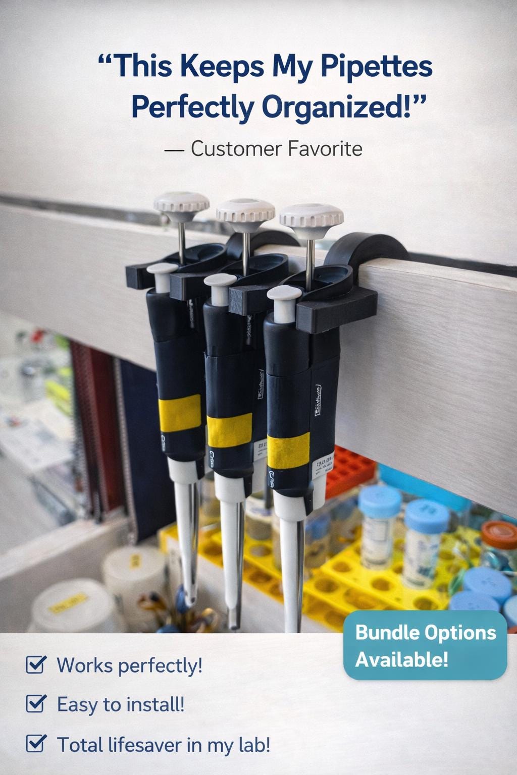 Porte-pipette Gilson | Rangement pour pipettes de laboratoire | Stockage de laboratoire | Lot de porte-pipettes