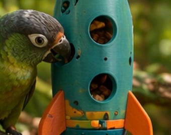 Juguete para buscar comida para loros / Soporte para golosinas para pájaros, juguete para enriquecimiento de jaula para loros, apto para alimentos — PLA Regalo para pájaros pequeños