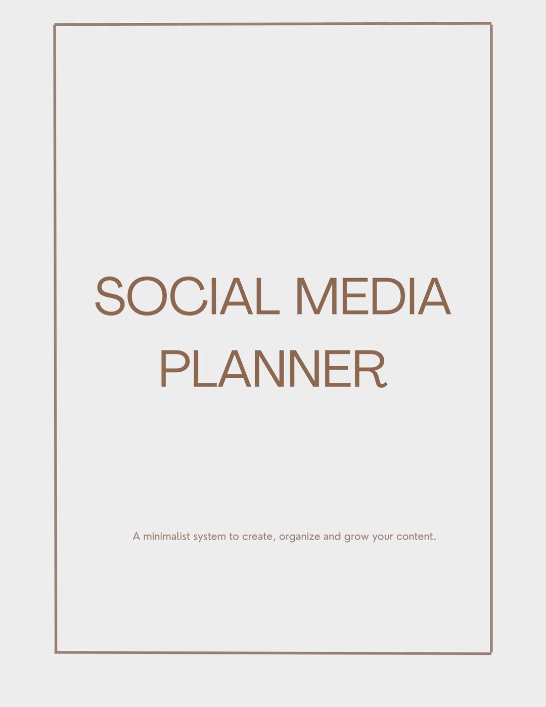 2026 Social Media Planner | Minimalist Content Planner | Weekly ...