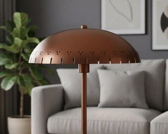Modern Brass Dome Table Lamp, Retro Style Bedside Light, Industrial Accent Desk Lamp