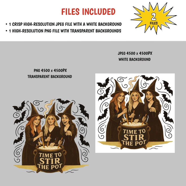 Witches Timer Time to Stir the Pot Witches PNG JPEG | Manifest Ancient Wisdom Magic ...
