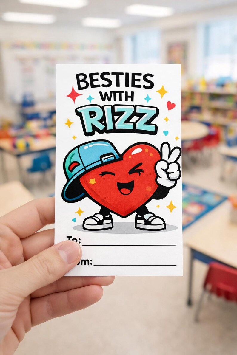 Tween Valentine Cards Printable | Viral Slang Rizz Bussin No Cap ...
