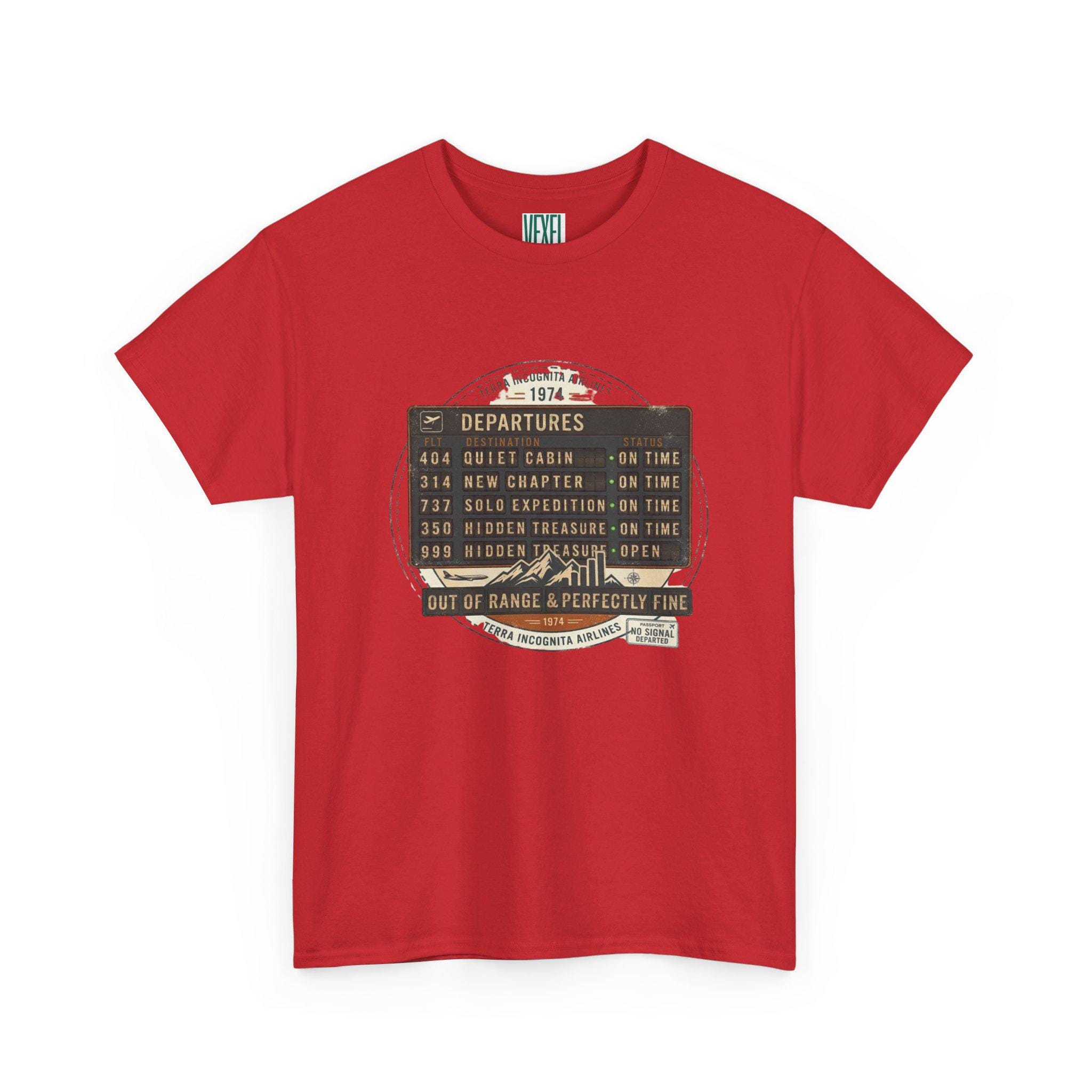 Vintage Airport Departures Board T-shirt | Retro Travel Airline