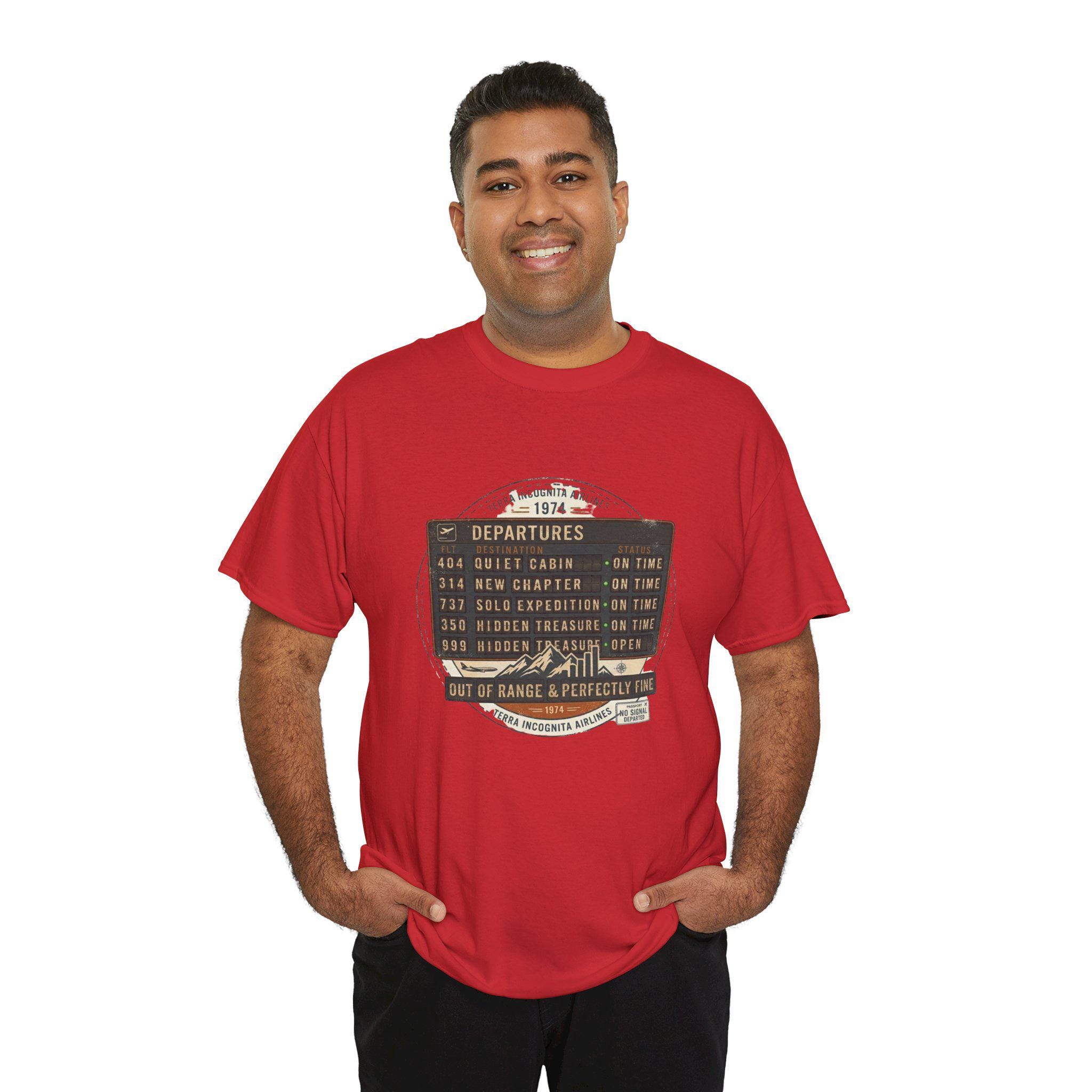 Vintage Airport Departures Board T-shirt | Retro Travel Airline