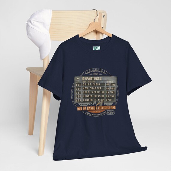 Vintage Airport Departures Board T-shirt | Retro Travel Airline