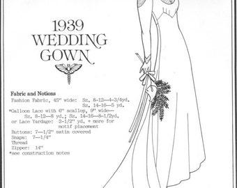 wedding gown pattern etsy