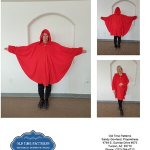 Cape Sewing Pattern PDF, Hooded Cloak Pattern, Wizard Cape Costume ...