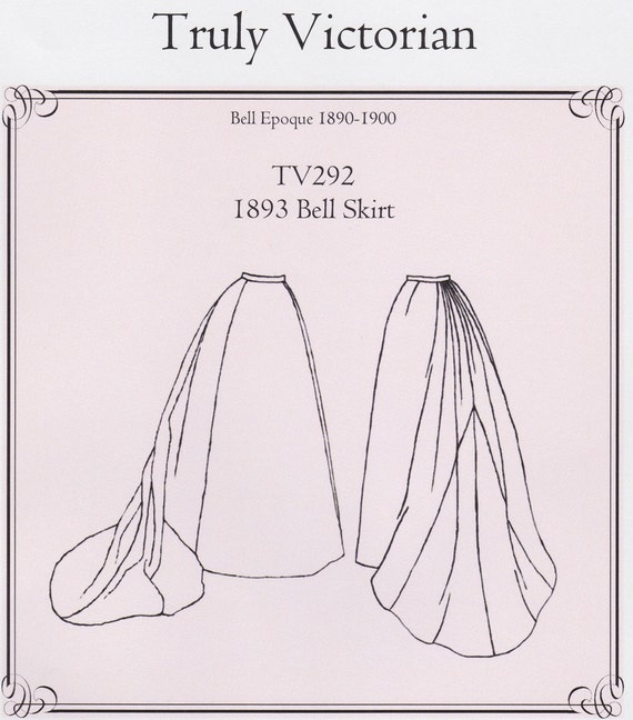 TV292 Truly Victorian 292 1893 Bell Skirt Sewing Pattern | Etsy