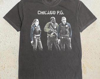 Chicago P.D. Graphic T-Shirt, Retro One Chicago Tee, 90s Style TV Show Tee, Jay Halstead & Kim Burgess Shirt, Hank Voight TV Show Merch