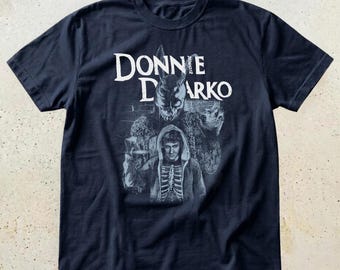 Vintage Donnie Darko-filmshirt, Jake Gyllenhaal-T-shirt, Frank The Bunny retro-filmmerchandise, grafisch T-shirt jaren 2000 scifi-thriller