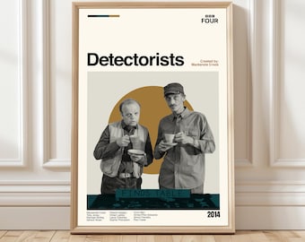 Affiche de la série télévisée Detectorists, Art moderne Mid-Century, Affiche de film minimaliste
