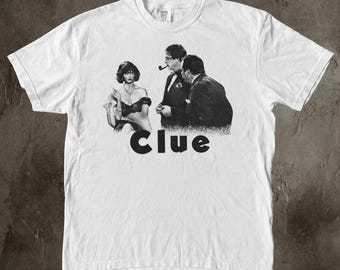 Vintage Clue Movie Shirt, Retro 80s Comedy Film Merch, Miss Scarlett Graphic T-Shirt, Tim Curry Movie Merch Gift, Chic Film Lover Top
