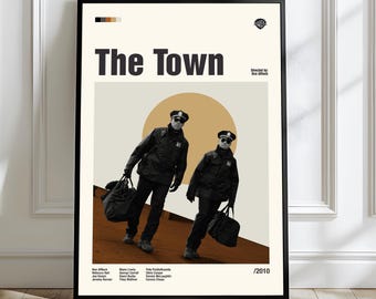 The Town Movie Poster, Mid-Century Modern Art, Minimalist Movie Print